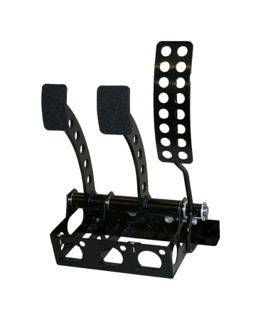 OBP Victory Floor Mounted Cockpit Fit 3 Pedal System - Flat Mild Steel Pedals OBPVIC13