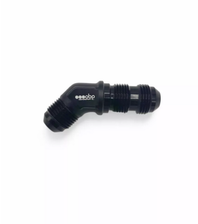 AN10 45deg Bulkhead Adaptor - BLACK OBP-45A-10