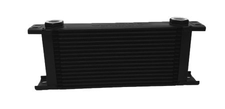 Black 16 Row Oil Cooler with M22 Female Fittings, 235mm Matrix OBP16ROW