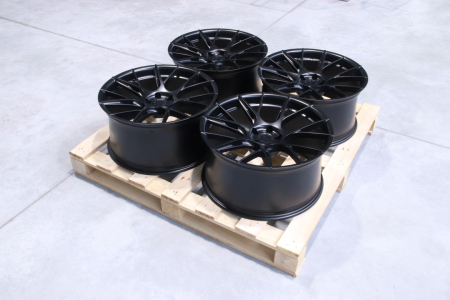 Set of JR42 20x10 ET35 + 20x10 ET23 5x108 Matt Black SET-JR#185