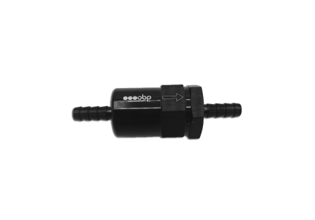 Compact Fuel Filter, Black with 10mm Push On Fittings - 30 Micro OBPCFF-10MM