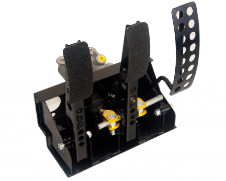 OBP Victory + Kit Car Floor Mounted 3 Pedal System (Cable Clutch) - Mild Steel Reinforced Pedals OBPKC011