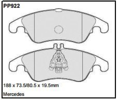 Black Diamond PP922 predator pad brake pad kit PP922