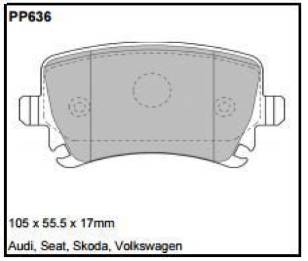 Black Diamond PP636 predator pad brake pad kit PP636