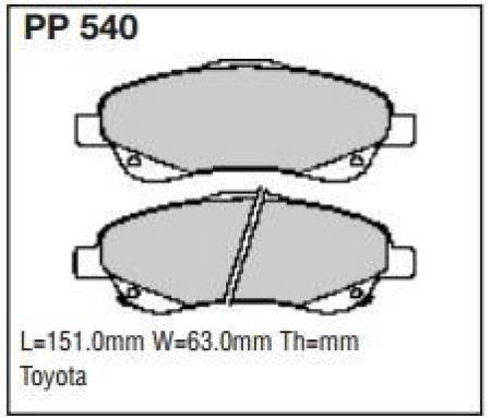 Black Diamond PP540 predator pad brake pad kit PP540