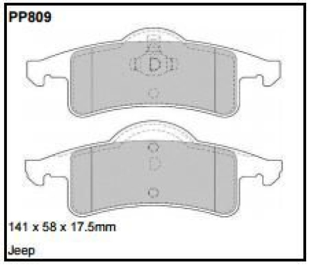 Black Diamond PP809 predator pad brake pad kit PP809