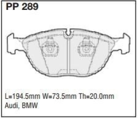 Black Diamond PP289 predator pad brake pad kit PP289