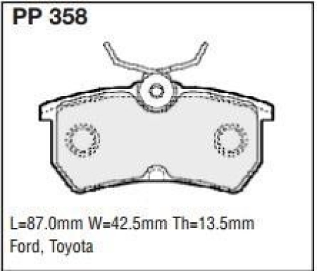 Black Diamond PP358 predator pad brake pad kit PP358