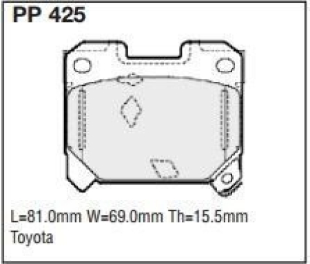 Black Diamond PP425 predator pad brake pad kit PP425