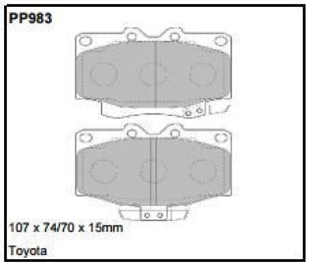 Black Diamond PP983 predator pad brake pad kit PP983