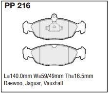 Black Diamond PP216 predator pad brake pad kit PP216
