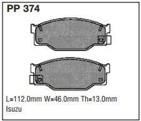 Black Diamond PP374 predator pad brake pad kit PP374