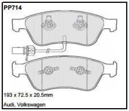 Black Diamond PP714 predator pad brake pad kit PP714