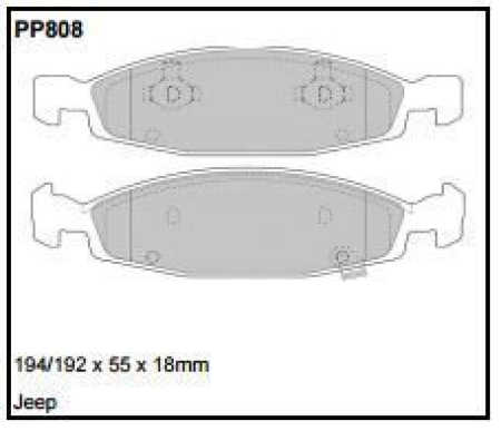Black Diamond PP808 predator pad brake pad kit PP808