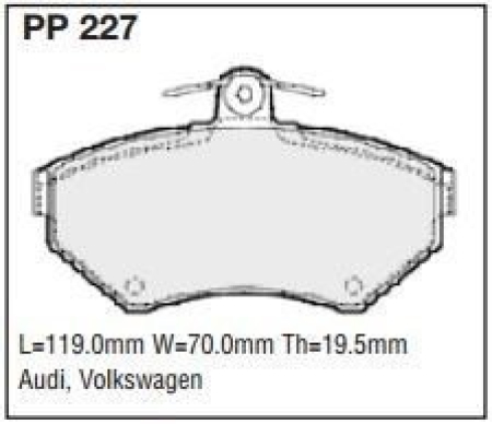 Black Diamond PP227 predator pad brake pad kit PP227
