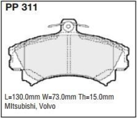 Black Diamond PP311 predator pad brake pad kit PP311