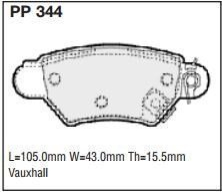 Black Diamond PP344 predator pad brake pad kit PP344
