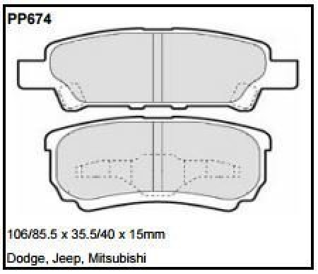 Black Diamond PP674 predator pad brake pad kit PP674