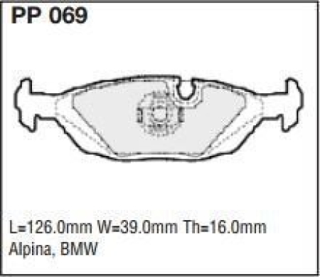 Black Diamond PP069 predator pad brake pad kit PP069