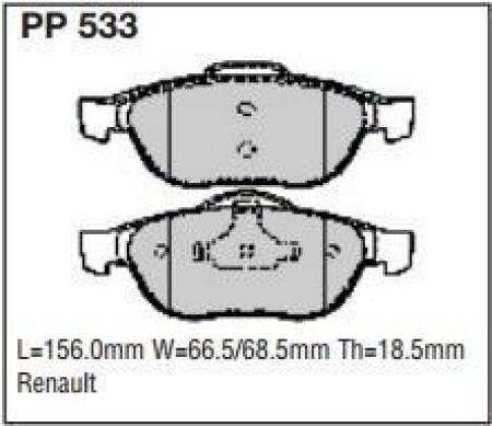 Black Diamond PP533 predator pad brake pad kit PP533