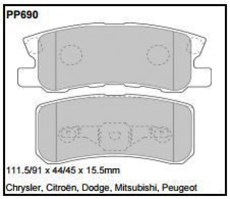 Black Diamond PP690 predator pad brake pad kit PP690