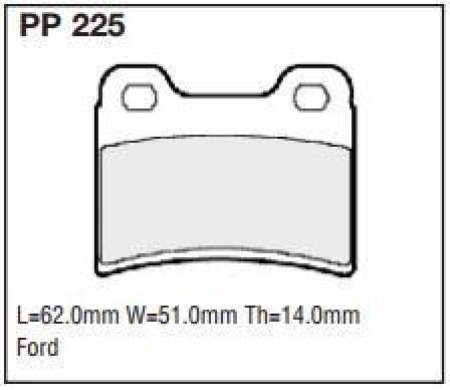 Black Diamond PP225 predator pad brake pad kit PP225