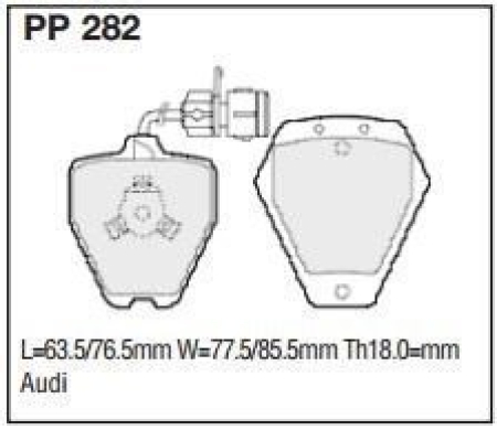 Black Diamond PP282 predator pad brake pad kit PP282