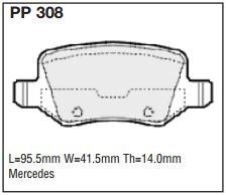 Black Diamond PP308 predator pad brake pad kit PP308
