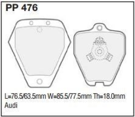 Black Diamond PP476 predator pad brake pad kit PP476