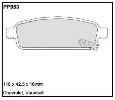 Black Diamond PP953 predator pad brake pad kit PP953