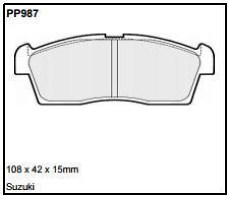 Black Diamond PP987 predator pad brake pad kit PP987