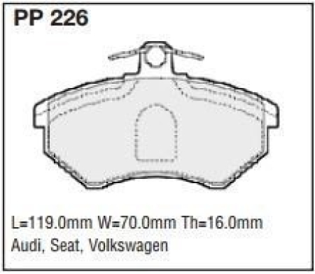 Black Diamond PP226 predator pad brake pad kit PP226