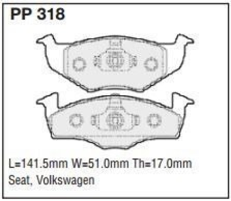 Black Diamond PP318 predator pad brake pad kit PP318