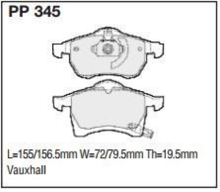 Black Diamond PP345 predator pad brake pad kit PP345