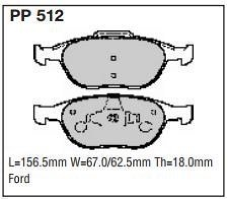 Black Diamond PP512 predator pad brake pad kit PP512
