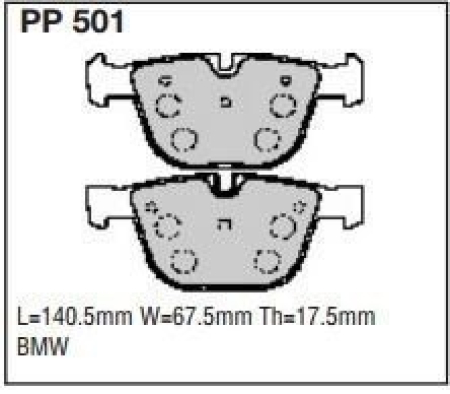 Black Diamond PP501 predator pad brake pad kit PP501