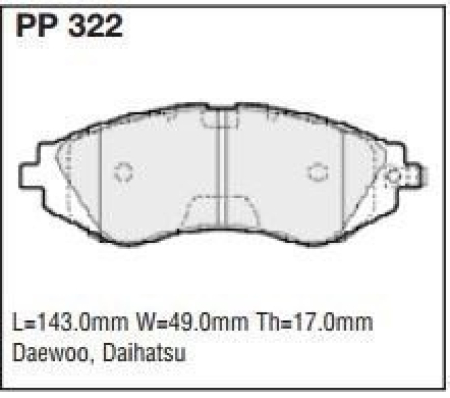 Black Diamond PP322 predator pad brake pad kit PP322