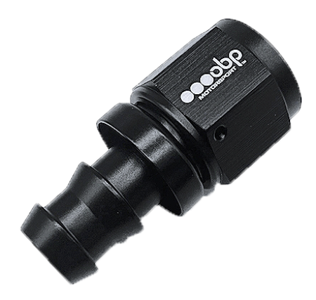 OBP AN6 Straight Fitting - BLACK OBP-PL-6-S