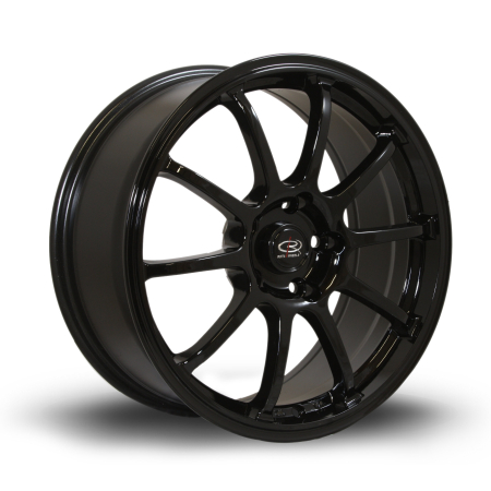 Rota Force 17x8&quot; 5x114.3 ET35 Black wheels GFOR8017D1P35PCYB0730