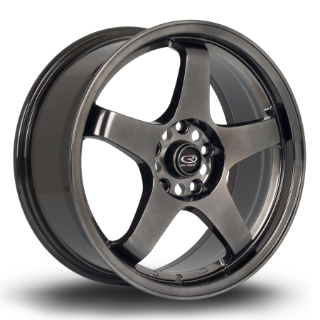 Rota GTR 17x7.5&quot; 4x108 ET45 HBlack wheels P45F7517B1P45PCHG0730