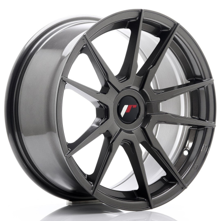 JR Wheels JR21 17x8 ET35 Blank Hyper Gray JR211780XX3574HG