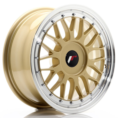 JR Wheels JR23 16x7 ET20-45 BLANK Gold w/Machined Lip JR231670XX2067GD