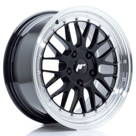 JR Wheels JR23 17x8 ET35 5x100 Gloss Black w/Machined Lip JR2317805K3557GB