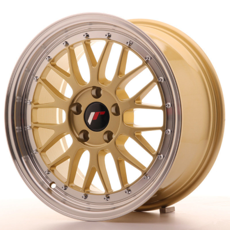 JR Wheels JR23 17x8 ET35 5x100 Gold w/Machined Lip JR2317805K3557GD