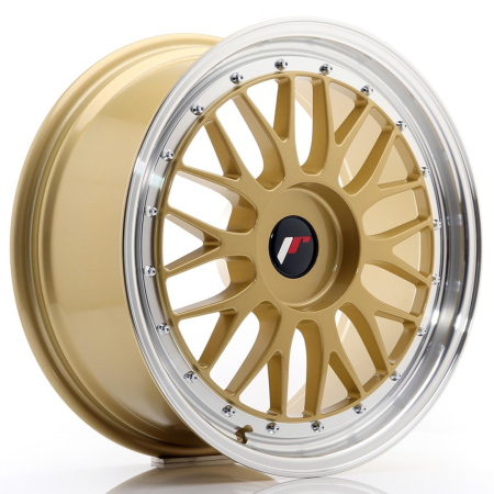 JR Wheels JR23 18x8 ET30-45 BLANK Gold w/Machined Lip JR231880XX3074GD