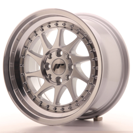 JR Wheels JR26 15x8 ET25 4x100/108 Silver Machined Face JR26158142567SM