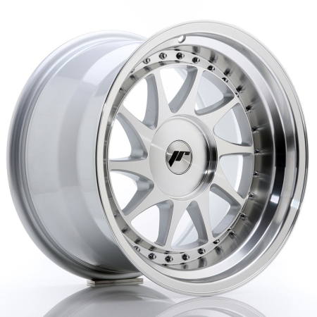 JR Wheels JR26 17x10 ET0-25 BLANK Silver Machined Face JR261710XX0074SM