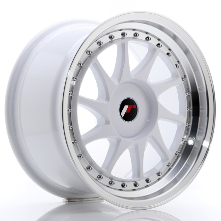 JR Wheels JR26 17x9 ET20-35 BLANK White w/Machined Lip JR261790XX2074WL