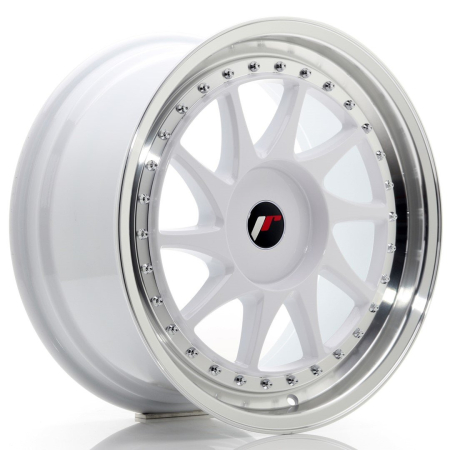 JR Wheels JR26 18x8,5 ET20-40 BLANK White w/Machined Lip JR261885XX2074WL