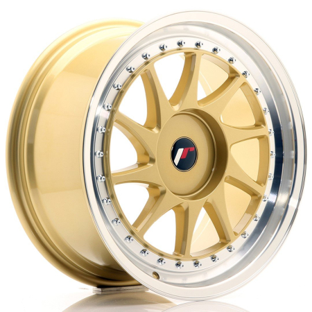 JR Wheels JR26 18x8,5 ET35-40 BLANK Gold w/Machined Lip JR261885XX3574GDL